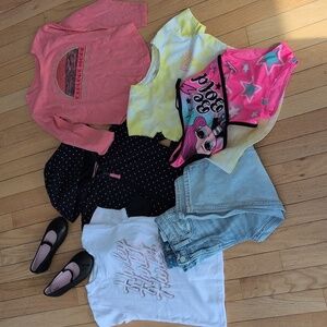 Girls Size 6-8 Clothing Lot 7pc Hurley Old Navy Joe Fresh George LOL